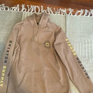 BRIXTON tan hoodie size small